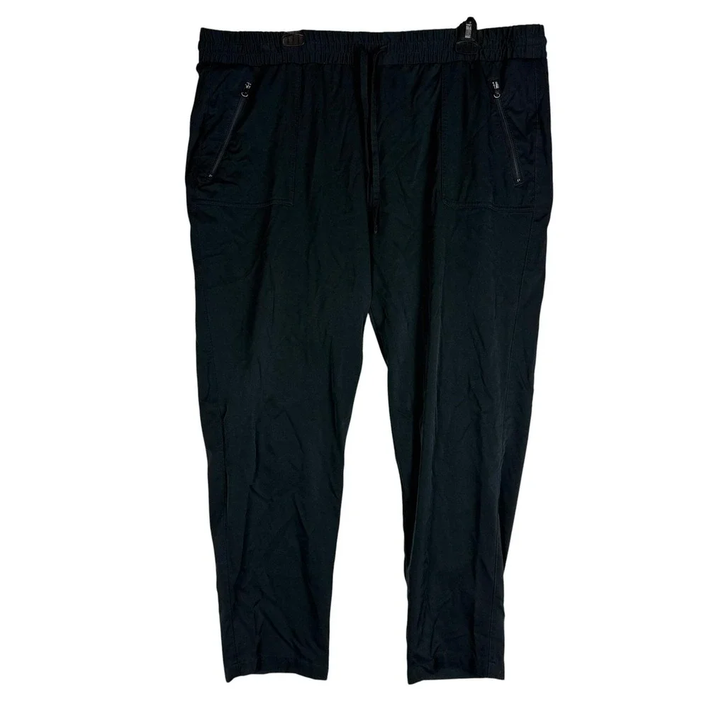 Magellan Outdoors Pants Womens 1X Black Jogger Lost Pines Water Repellent Hiking